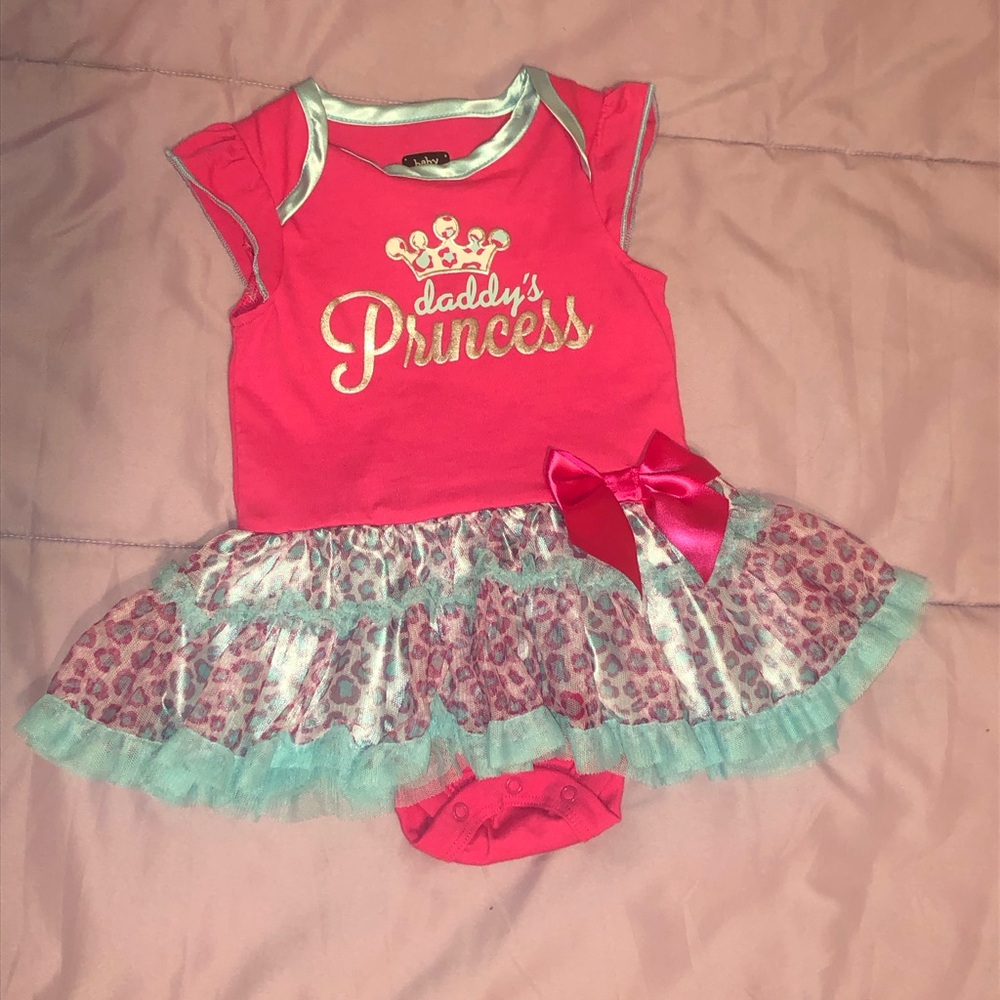 Pink Daddy's Princess Dress with Tulle Skirt
